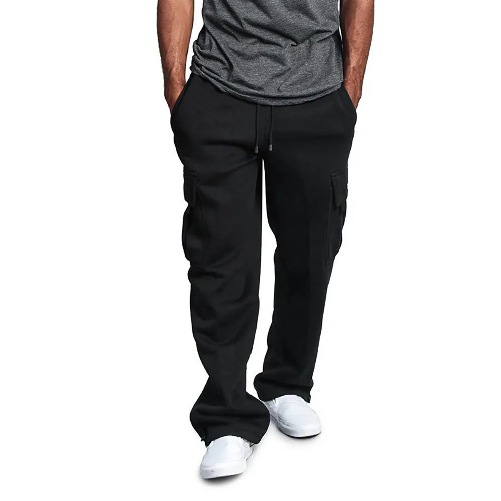 Men Casual Pants Spring Autumn Cargo Jogger Pants Hip Hop Streetwear Trousers Multi Pocket Solid Overalls Loose Male_voghion.com