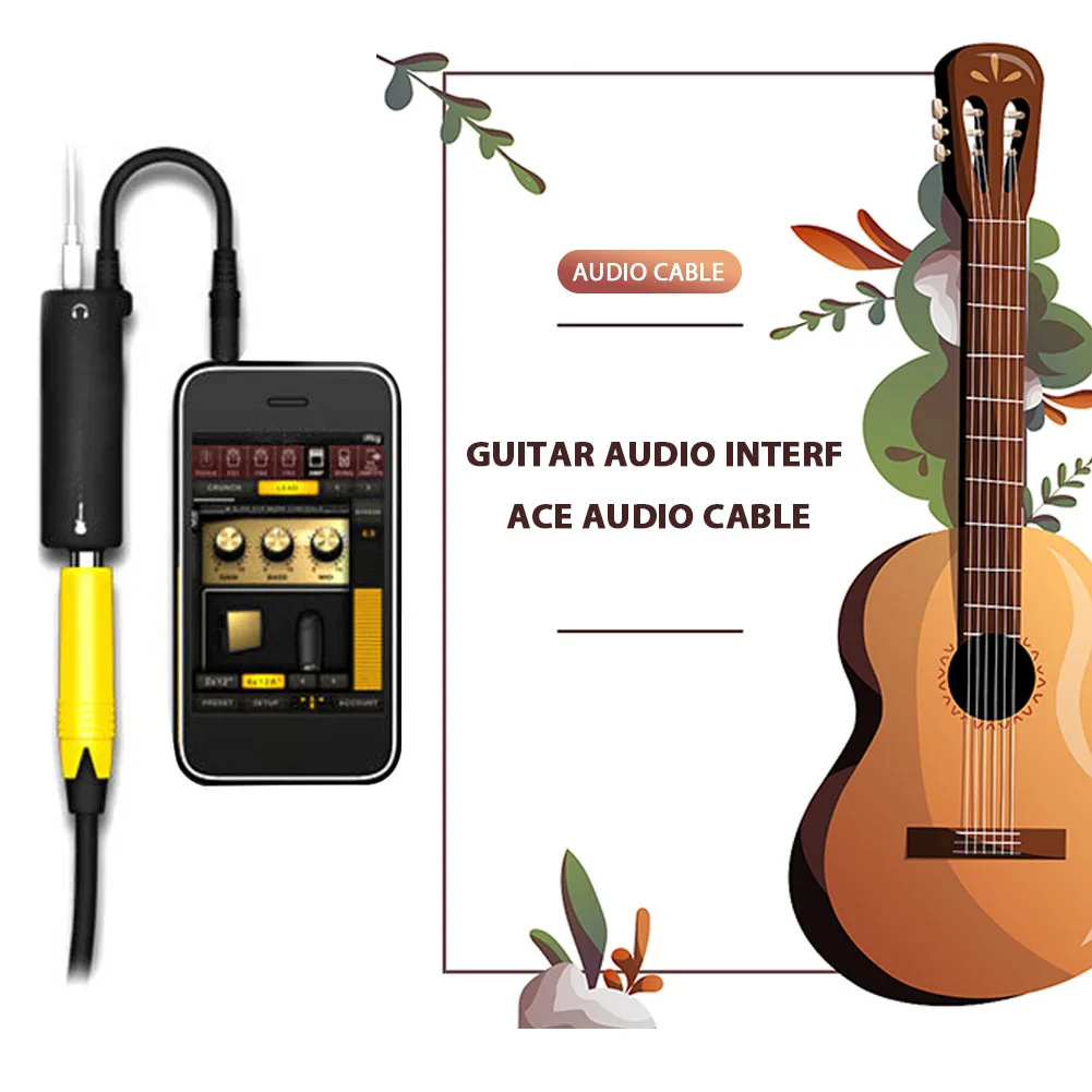 3.5mm Audio Interface Converter Guitar Interface Converter Adapter For iPhone/iPad/iPod Guitar Tuner Cable Sound Mix Accessories audio interface,audio mixer