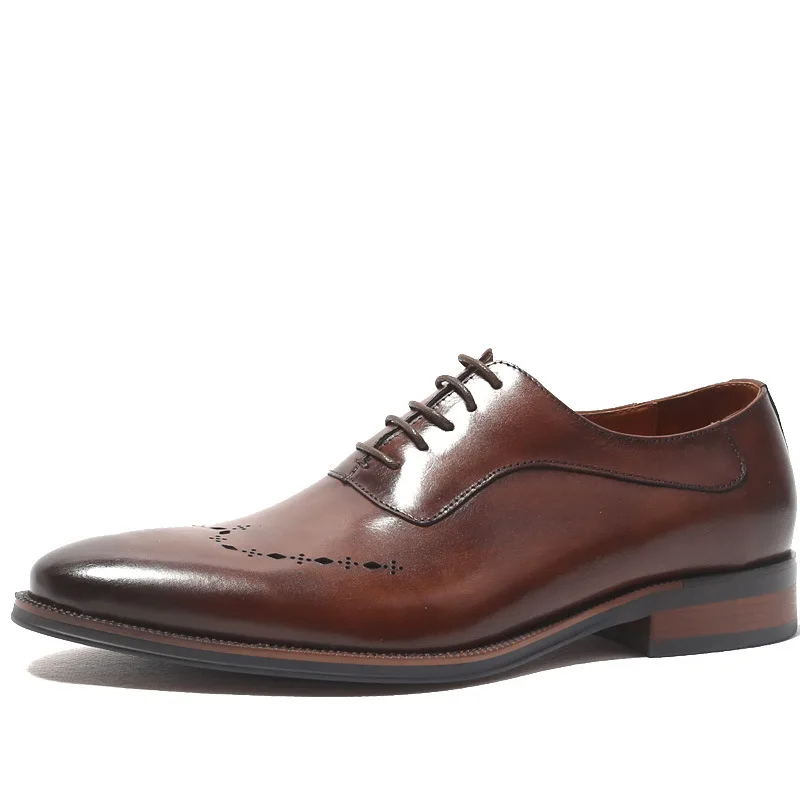 

Men Shoes Black Brown Oxfords Square Toe Lace-up Wedding Shoes for Men with Free Shipping Men Shoes