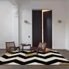 French Retro Bedroom Decor Stripe Carpet Minimalist Carpets for Living Room Home Art Plush Floor Mat Large Area Thickened Rug 3