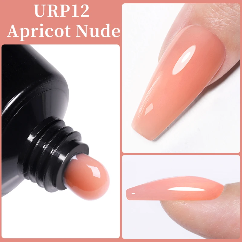 15ml Nail Extension Soak-Off UV LED Gel in Crystal White, Clear Nude Finish