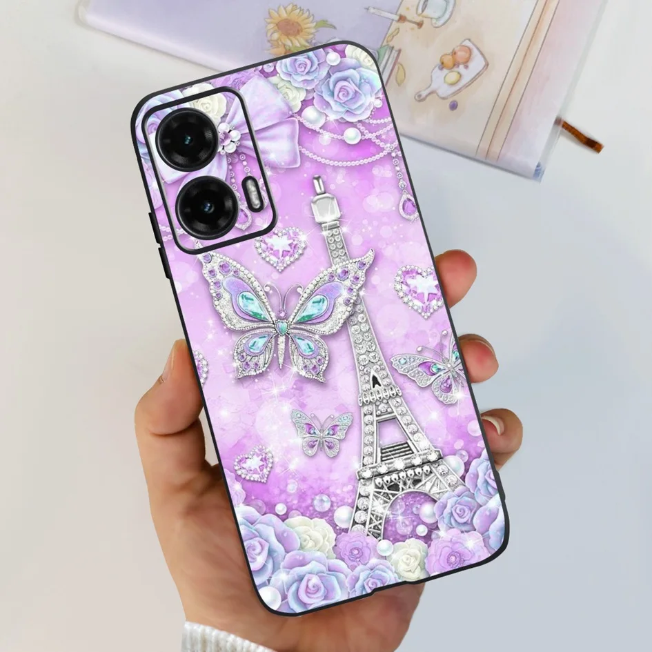 Cute Cartoon Cat Butterfly Soft Silicone Bumper Protective Phone Case