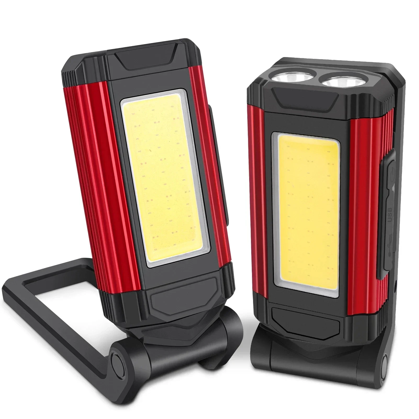 

2000 Lumens Camping Outdoor CoB Work Light USB long lasting rechargeable lamp LED Flashlight Portable Lantern Torch Power Bank