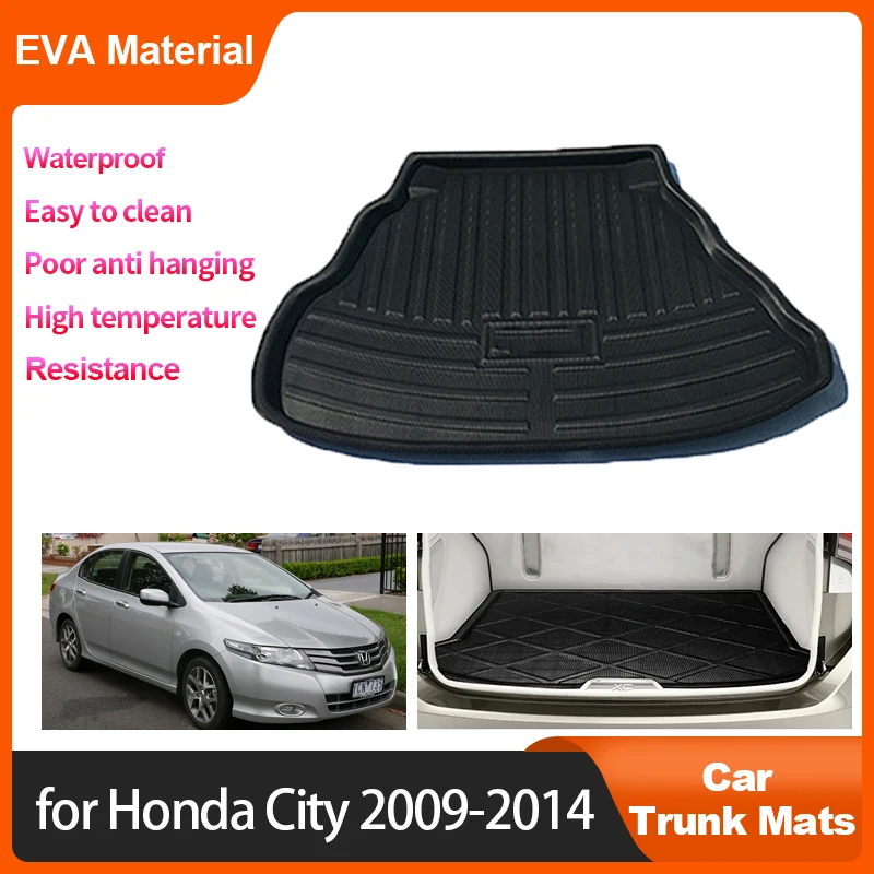 

Car Trunk Mats For Honda City Ballade GM2 2009-2014 2013 2012 2011 Auto Rear Cargo Liner Protector Pad Waterproof EVA Material