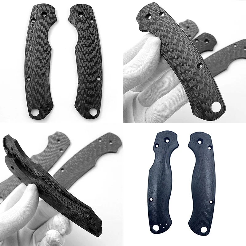 

2 Types Full 3K Carbon Fiber Knife Scales Handle Patch for Spyderco Paramilitary 2 Para2 C81 Spider Grips DIY Accessories Parts