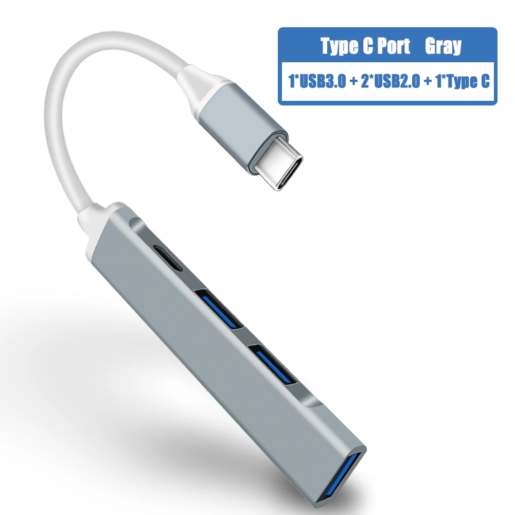 Multi-function USB C HUB 3.0 Type C 3.1 4 Port Multi Splitter Adapter OTG For For Xiaomi/Lenovo/Macbook Pro 13 15 Air Pro PC