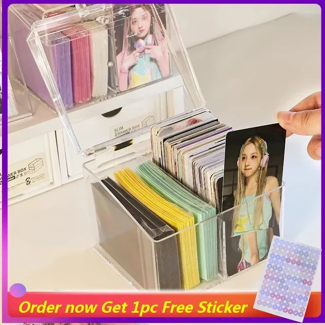 Acrylic Photocard Storage Containers Picture Box Picture Storage Containers  Transparent Idol Cards Collection Box 포토카드 보관함 - AliExpress