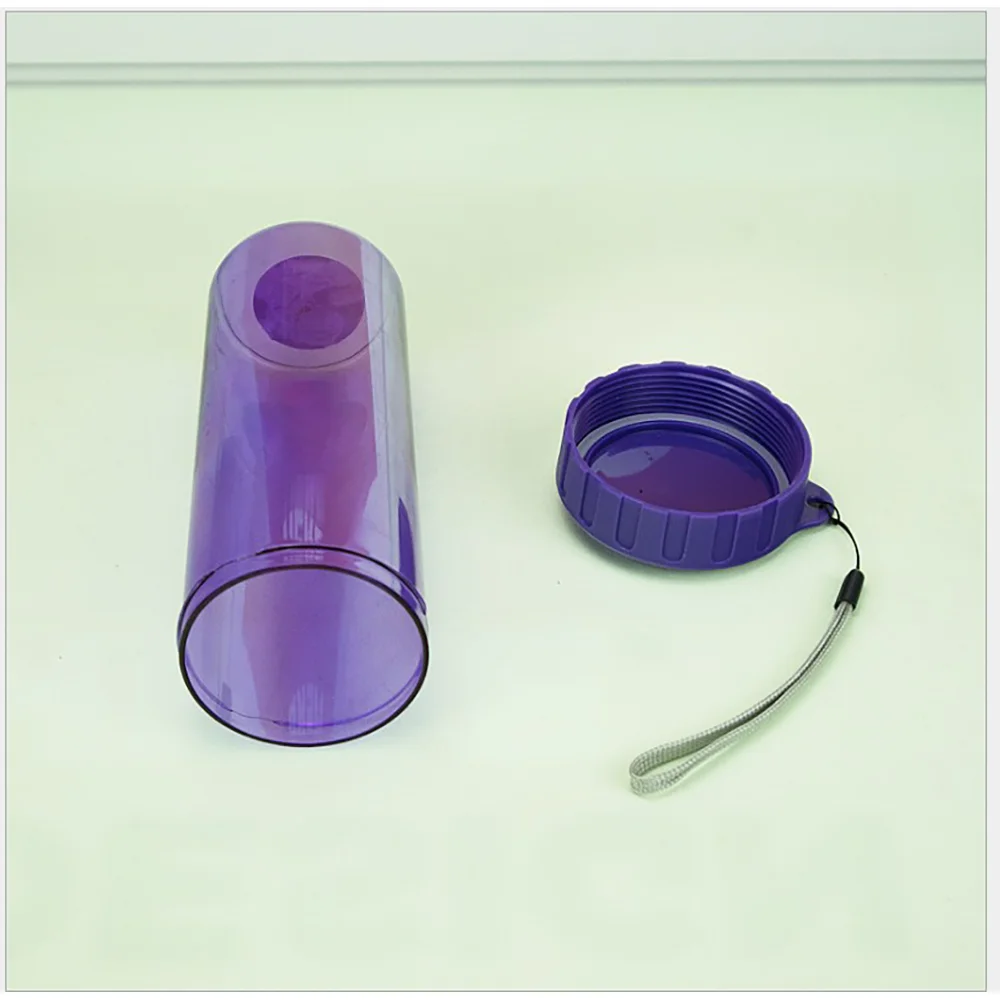 430ml Wasser becher einfarbig tragbares Kunststoff material versiegelt auslaufs icher und tropfen fest minimalist ische Tasse für Studenten im Freien – Detail 4