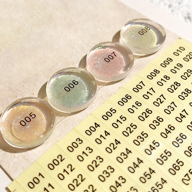 Waterproof Laser Number Label Stickers 1/4sheets DIY Craft Self Adhesive Nail Polish Lipstick Color Number Tags Sticker Number Sheet Stickers