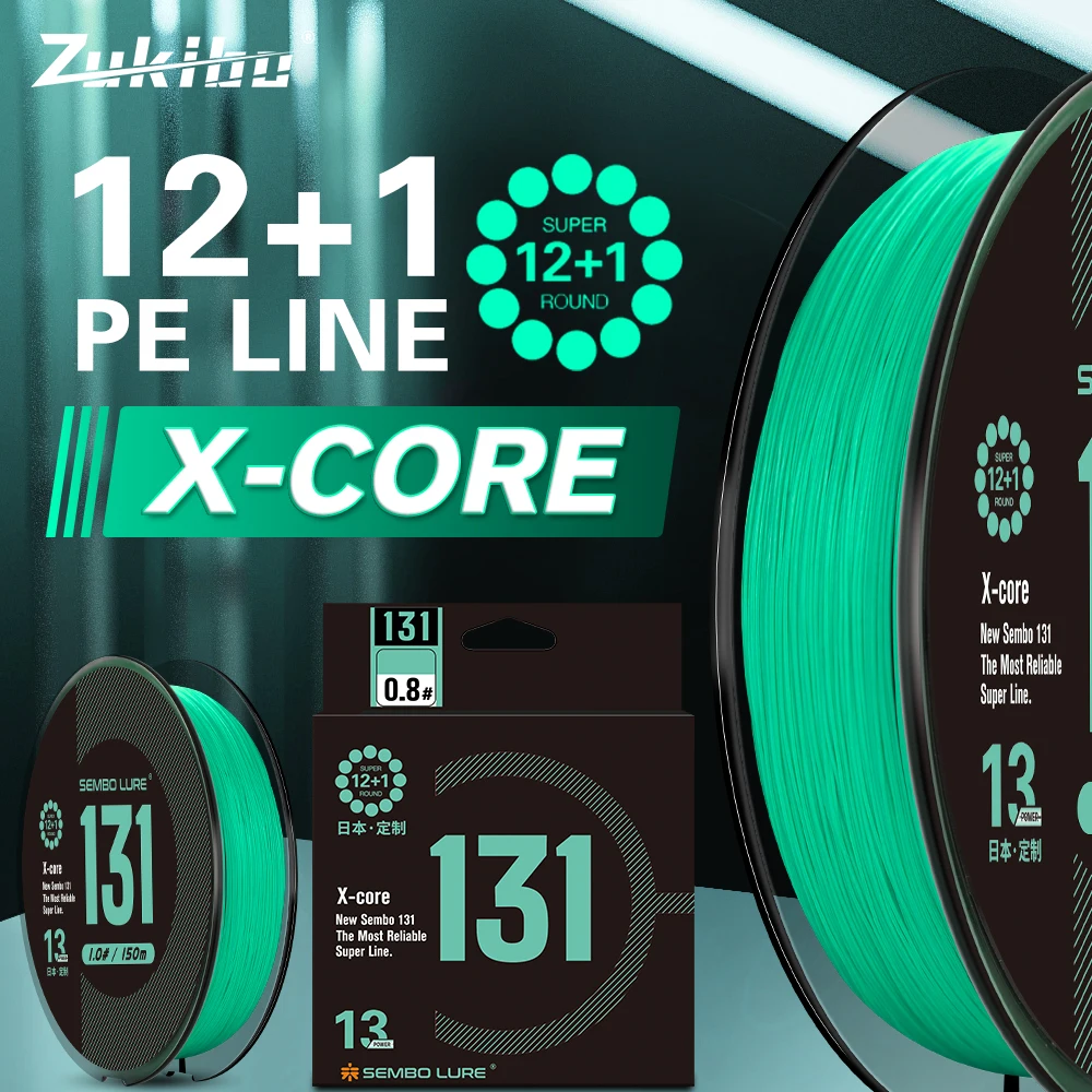 Ligne de pêche ZUKIBO Sembo 131 Braid Super Line X13 - Résistance nœud supérieure et anti-usure
