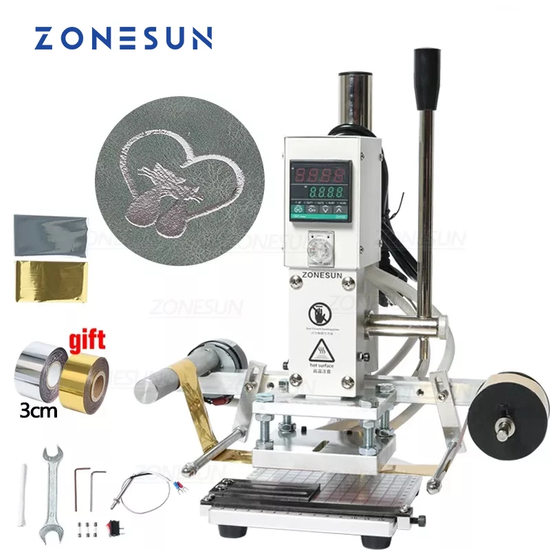 Handheld leather wood paper embossing tool hot stamping machine emboss –  ZONESUN TECHNOLOGY LIMITED