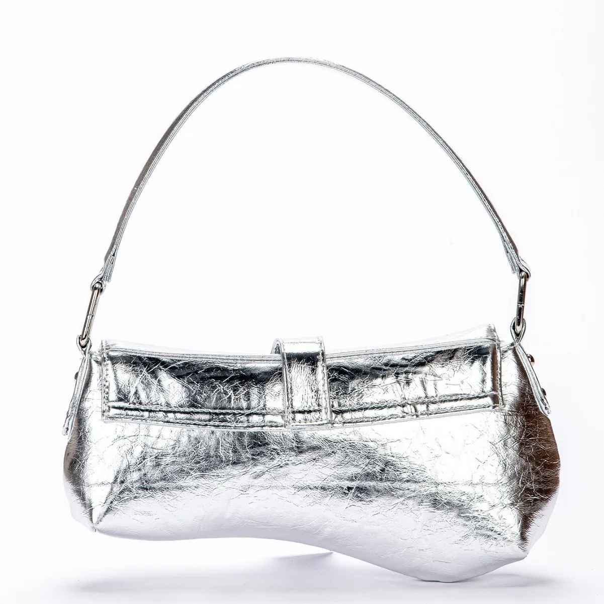 New Fashion Maillard Style Shoulder Bag Vintage Leather Spicy Girl Y2K Armpit Bag Rivet Belt Trendy Saddle Bag Retro Handbag