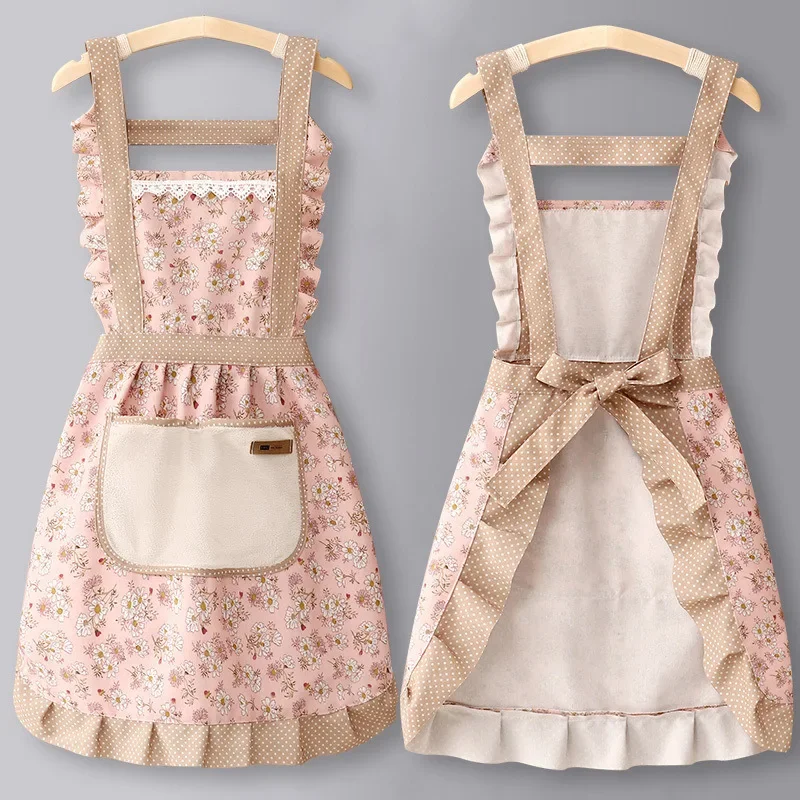 Canvas Apron Country Style Workwear Cover up Kitchen Cooking Women's Wear Resistant Fashion Popular Waistcoat