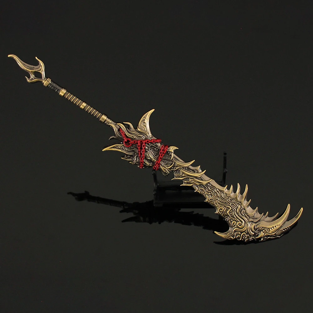 Cosplay Sword 30cm Naraka Bladepoint Exiled Star Wolf Toy Game Peripheral Metal Model Samurai Sword