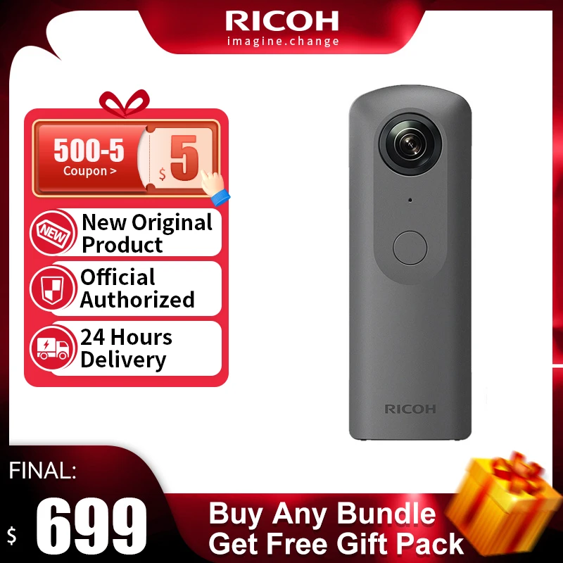 federatie Verhogen Gebeurt Ricoh Theta V 4K Spherical VR 360° Camera 19GB of Internal Memory 12MP  Images 4k Video With Image Stabilization High speed| | - AliExpress