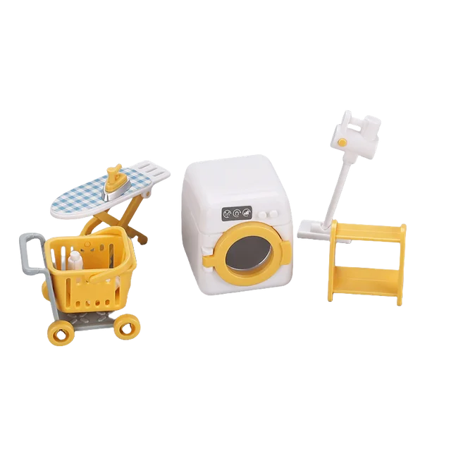 Washing Machine  Set Play House Toy Children Miniature Doll House Small Furniture DIY Model 6