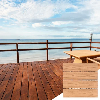 Outdoor Wood-Plastic Splicing Floor Tile 1