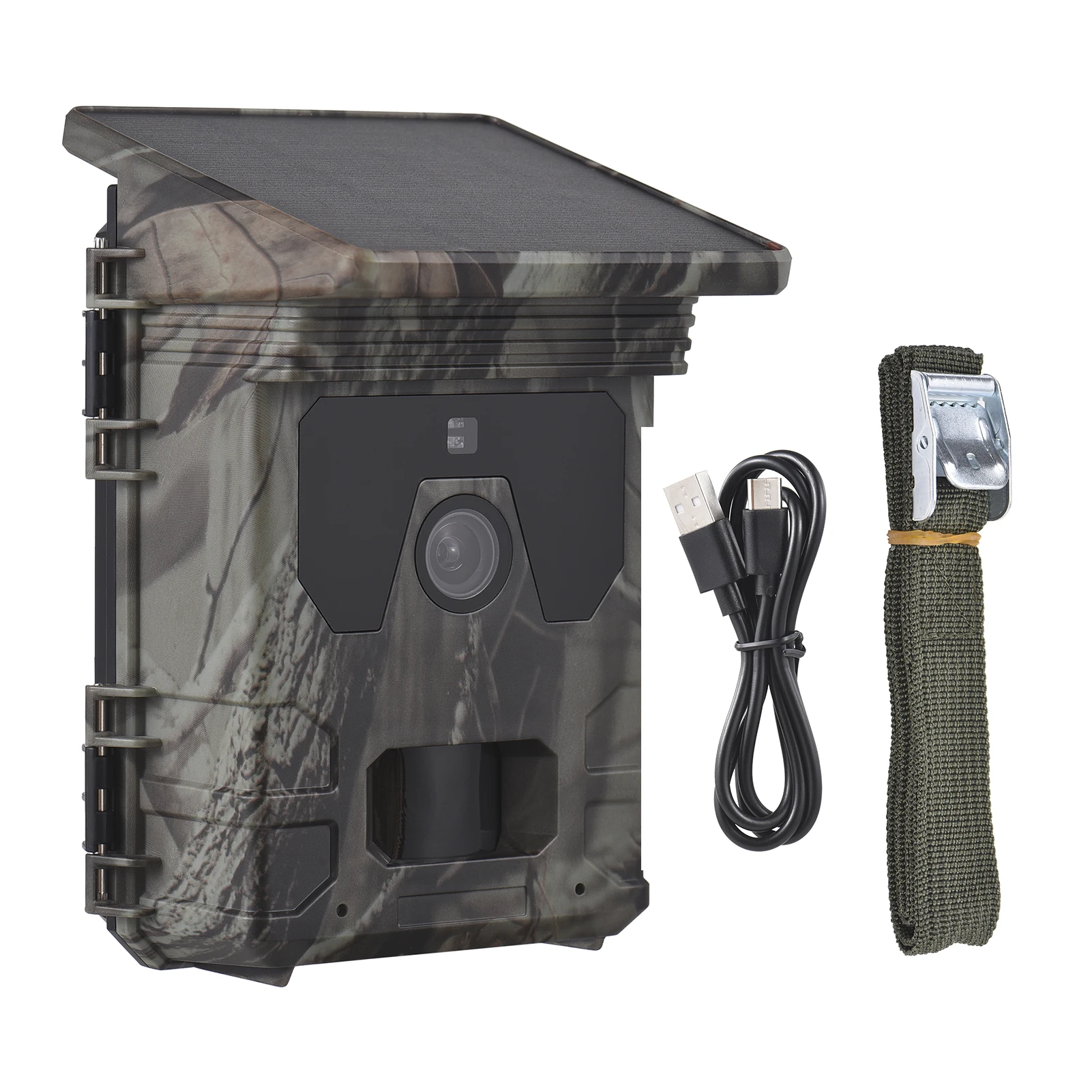 

Solar Powered Night Vision Trail Camera 50MP 4K Hunting Cameras 0.3s Trigger Time Trail Camera Best Gift for Hunters