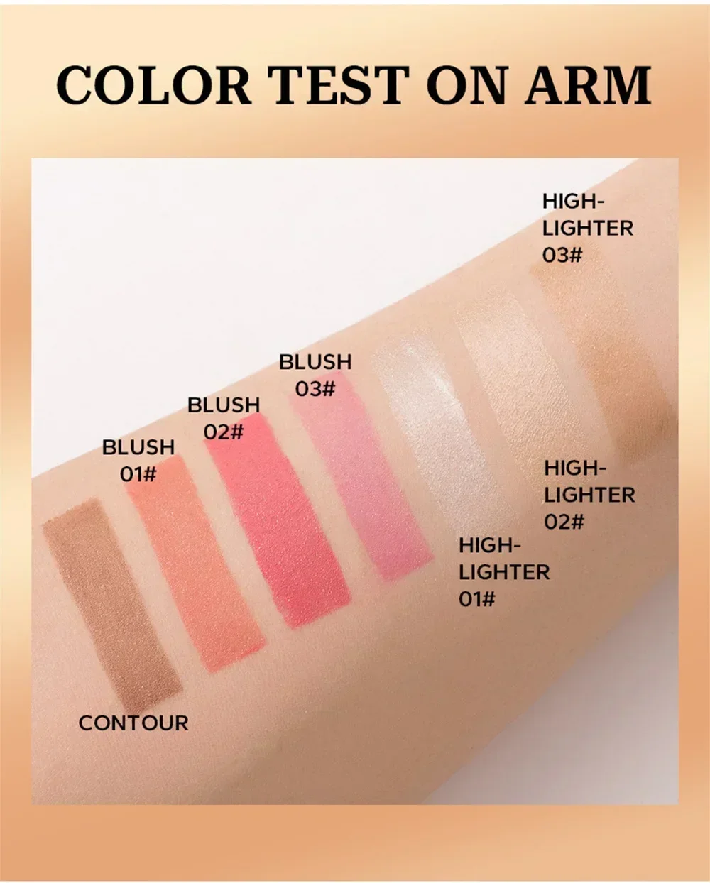 BEAUTY GLAZED 7 Colors Liquid Blush Stick Highlighter Multi Functional Make Up Pen Lip Cheek Waterproof Lasting Cosmetic 6