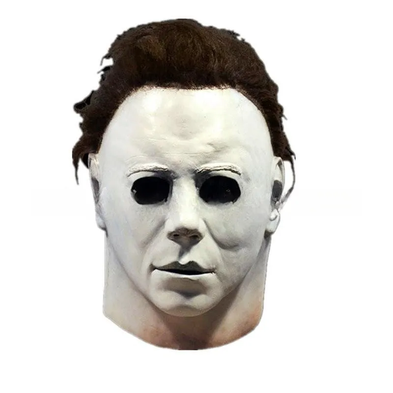 Michael Myers Mask Cosplay Scary Movie Halloween Latex Helmet Horror Headgear Masquerade Party Tricky Costume Prop