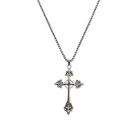 Summer Black Rhinestone Cross Jesus Pendant Choker Necklace for Women Punk Vintage Double Layers Chain 2026 Neck Boho Jewelry 6