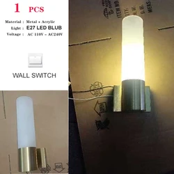 Modern LED Wall Lamp - Metal and Glass Sconce for Home Decor and Indoor Lighting (Warm light (3000K))