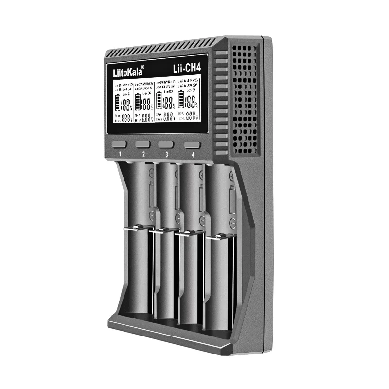 Caricabatterie Intelligente LiItoKala Lii-CH4 per Batterie Ricaricabili agli Ioni di Litio AA AAA da 1.5V - immagine 4