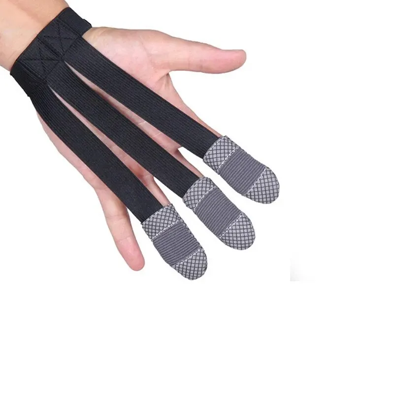 Outdoor Archery Traditional Recurve Bow Arrow Leather Archery Gloves Hunting Three Finger Sports Shooting Bow Gloves