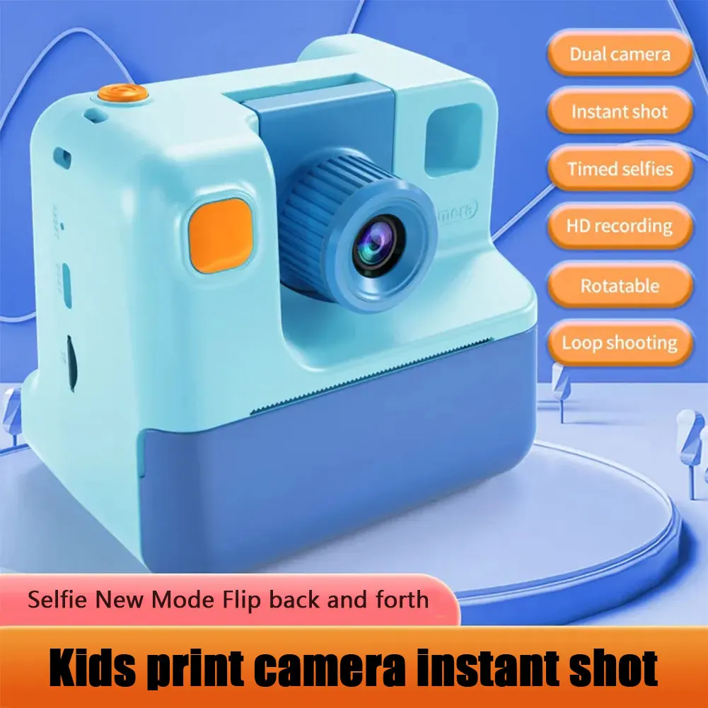 

Kids Camera Instant Photo Print Camera For Children Camera 1080P HD Digital Camera Photo Paper Child Toy Camera Christmas Gift