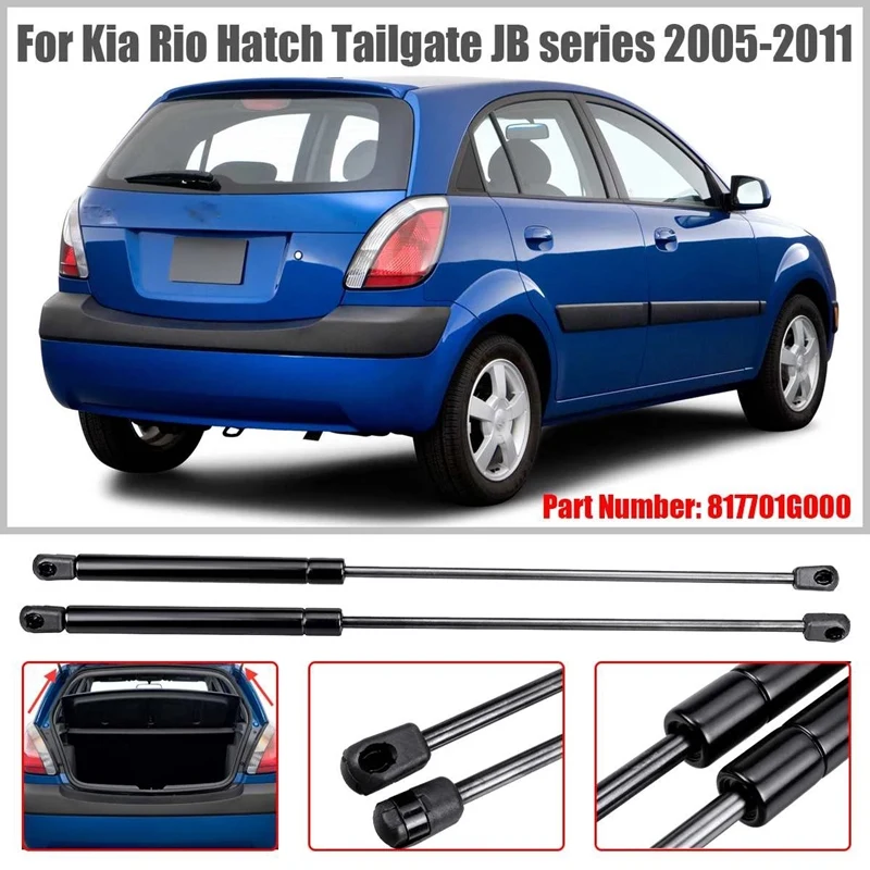 

2Pcs Car Auto Rear Gas Spring Struts Prop Lift Support Damper For Kia Rio Hatch Tailgate JB Series 2005-2011 817701G000