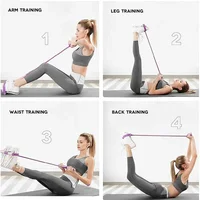 6 Tube Elastic Yoga Pedal Puller Resistance Band Multi Function Tension Rope Fitness Bands 6-Tube Elastic For Abdomen Waist Arm - Image 4