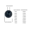 100 PCs/Lot 3mm-12mm Fishing Beads Space Stopper Black Round Soft/Hard Rubber Beads Fishing Lures Hook Rig Accessories 5