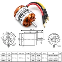 D3548 3548 1100KV 790KV 900KV Brushless Motor 3-5S For RC Plane Helicopter Model