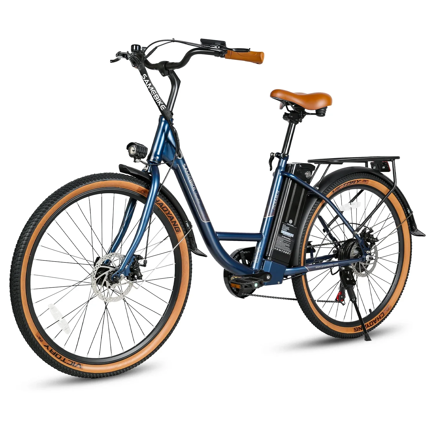 SAMEBIKE City Commuter TDE10Z 7 Speed Smart Controller Electric Bike 250W 36V 10.4ah Removable Battery Adult Electric Bicycle