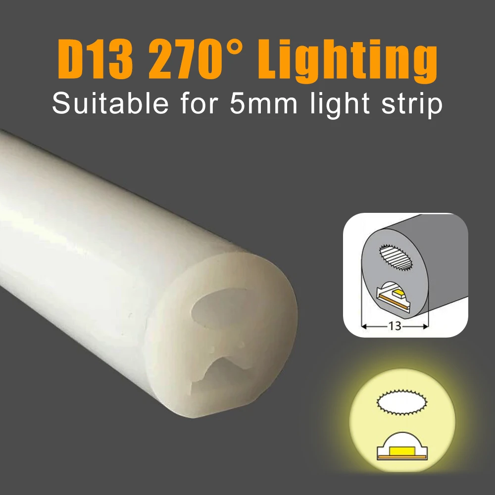 ตัวเลือกสินค้า ท่อซิลิโคนกันน้ำ ยืดหยุ่นสำหรับ LED Strip Light