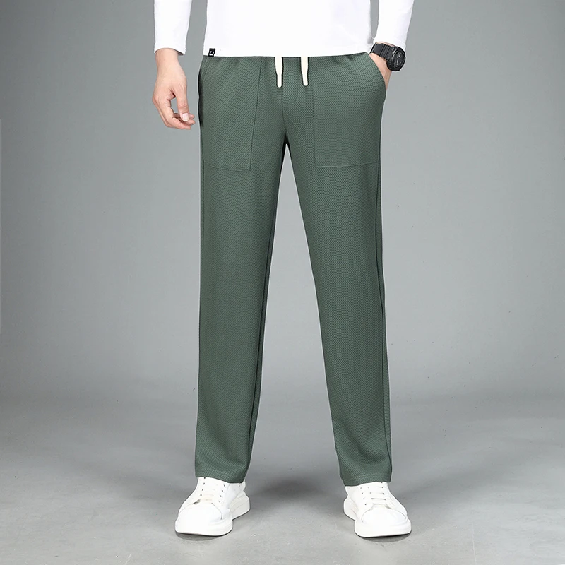 New Men's Nest Bee Drawstring High Quality Solid Color Pants Fashion Elastic Casual Pants