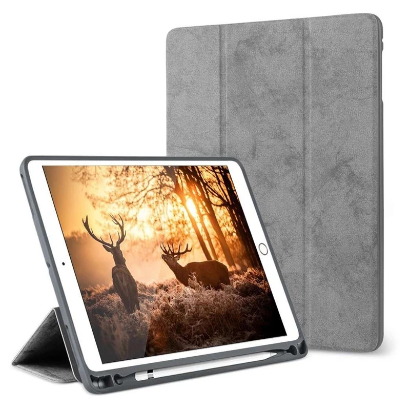 Custodia Per Ipad Pro 12.9 Con Portamatite 2018 2017 2015 Premium Pu Leather Tpu Soft Cover Per Ipad Pro 12.9 2018 2020 Case