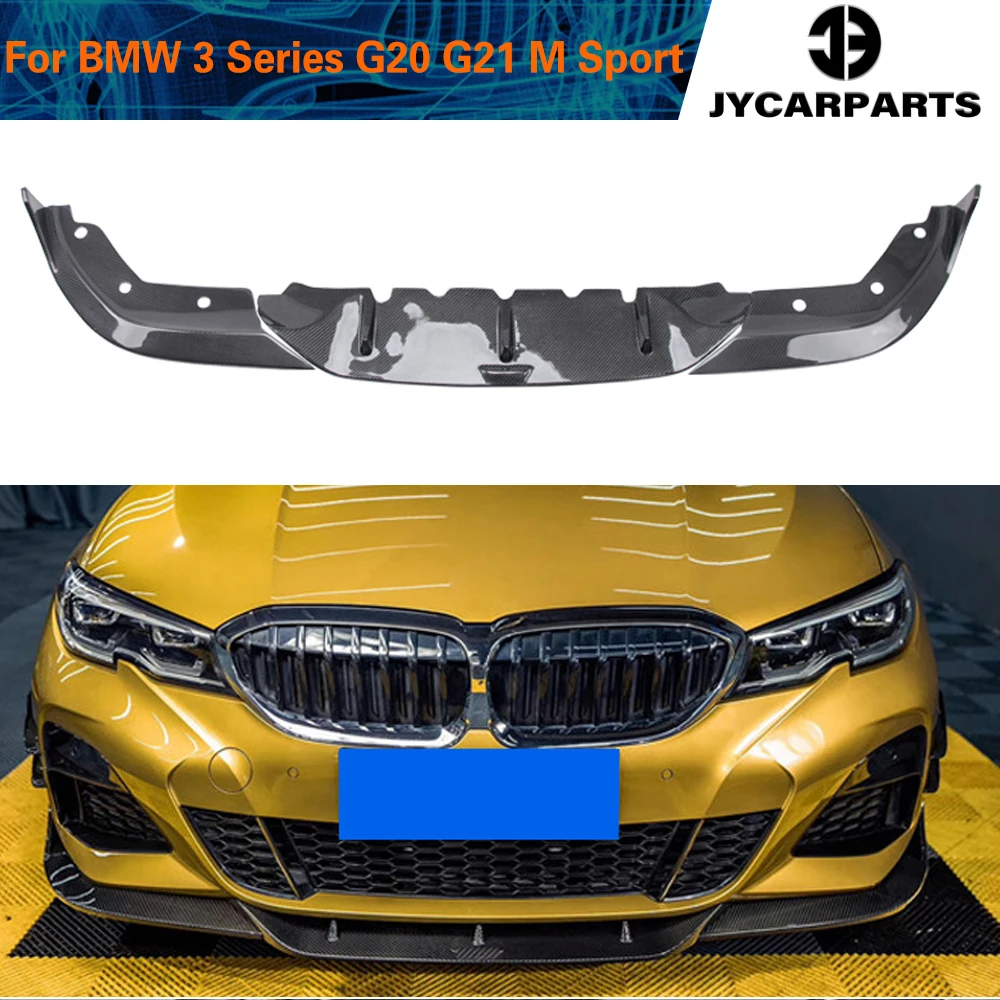 Front Bumper Lip For Bmw 3 Series G20 G21 M Sport 2017 2022 Carbon Fiber Front Bumper Lip