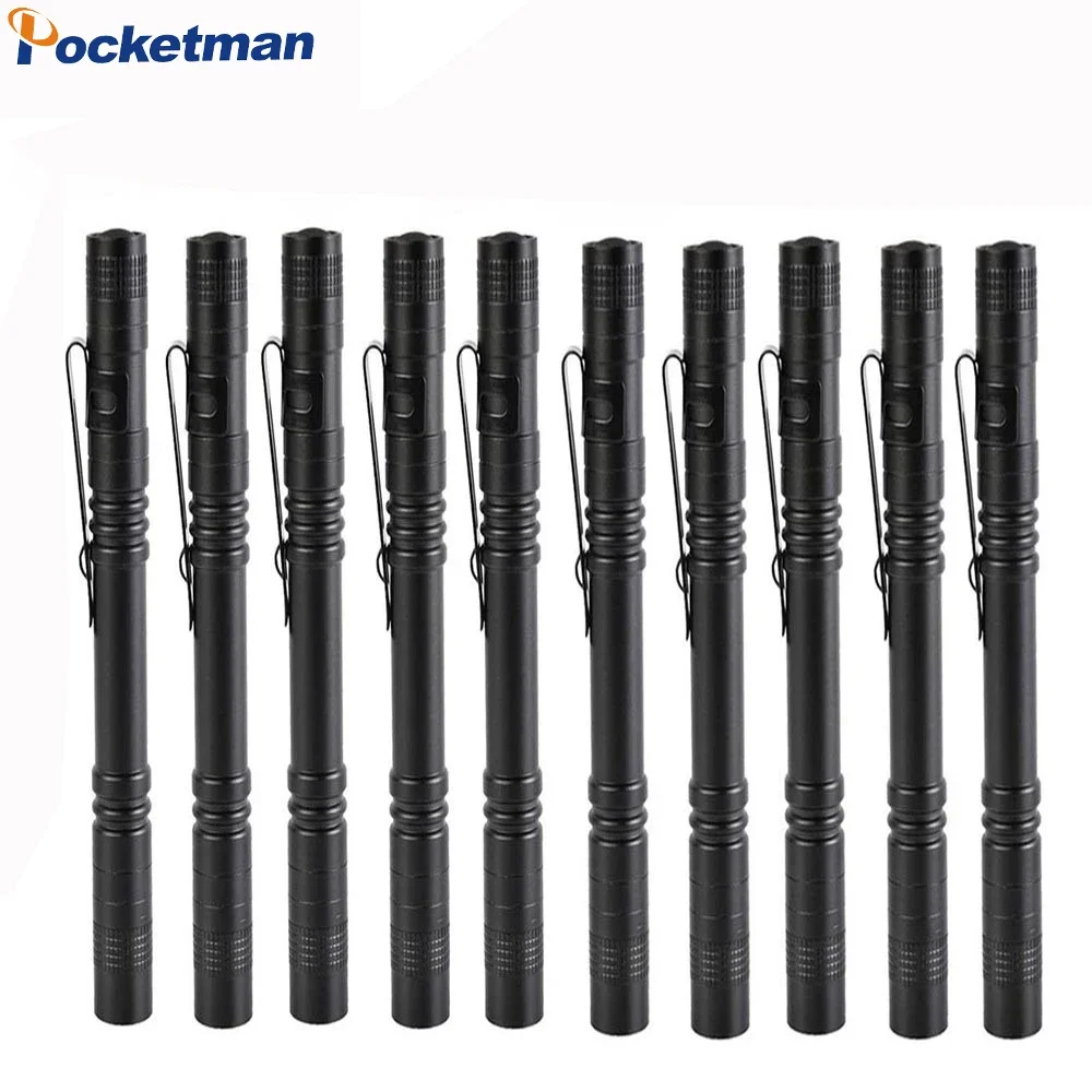 Mini LED Flashlight Penlights Night Emergency Light Portable Pen Flashlight Small Work Light Torch Pocket Pen Lights