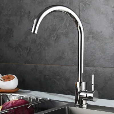 Kitchen Faucets Stainless Steel Kitchen Mixer Single Handle Single Hole Kitchen Faucet Brushed Nickle Mixer Sink Tap