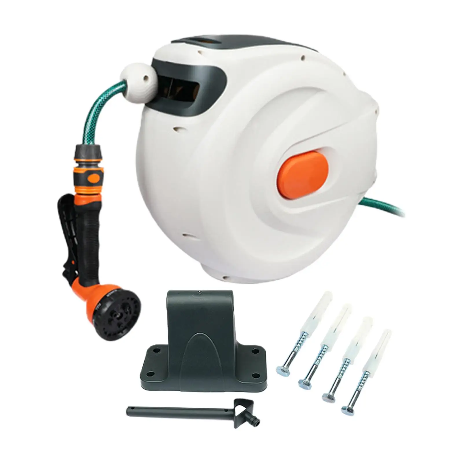 Retractable Water Hose Reel with 7 Sprayer Modes Garden Hose Reel