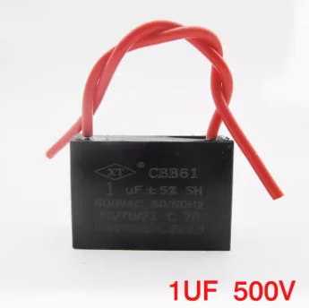 Cbb61 Fan Starting Capacitor 500V 1UF 1.2UF 1.5UF 1.8UF 2UF 2.5UF 3UF 4UF 5UF 6UF AC