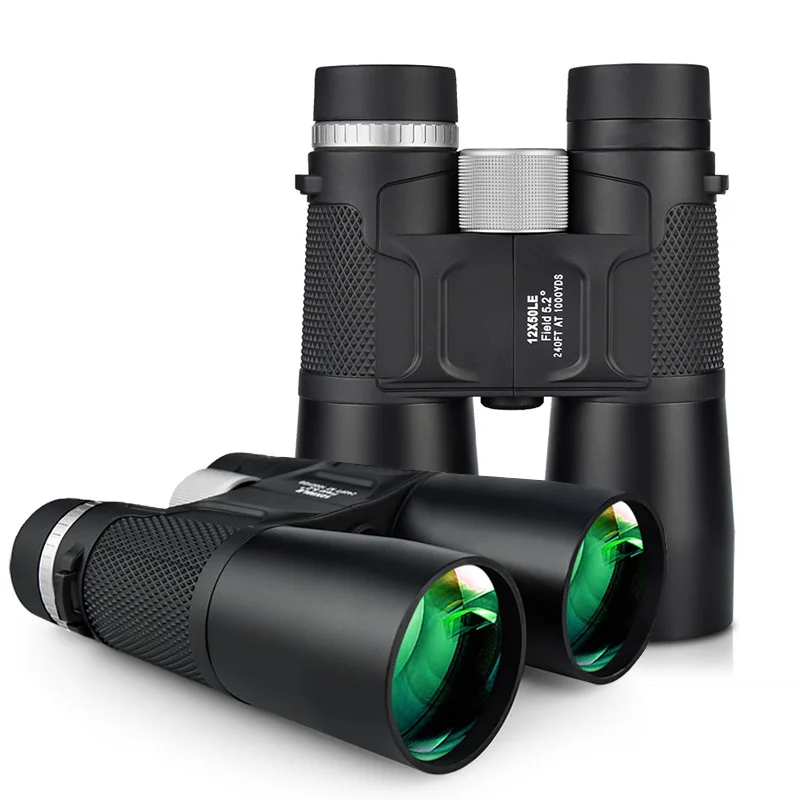 

Metal Binoculars 12X50 High Magnification High-definition Straight Cylindrical Large Objective Outdoor Focusing Telescope