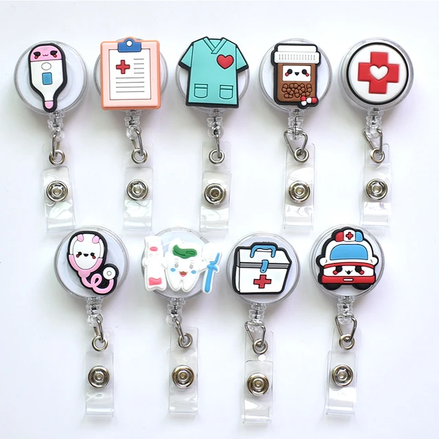 1pcs Retractable ID Badge Holder with Clip ID Name Badge Reels