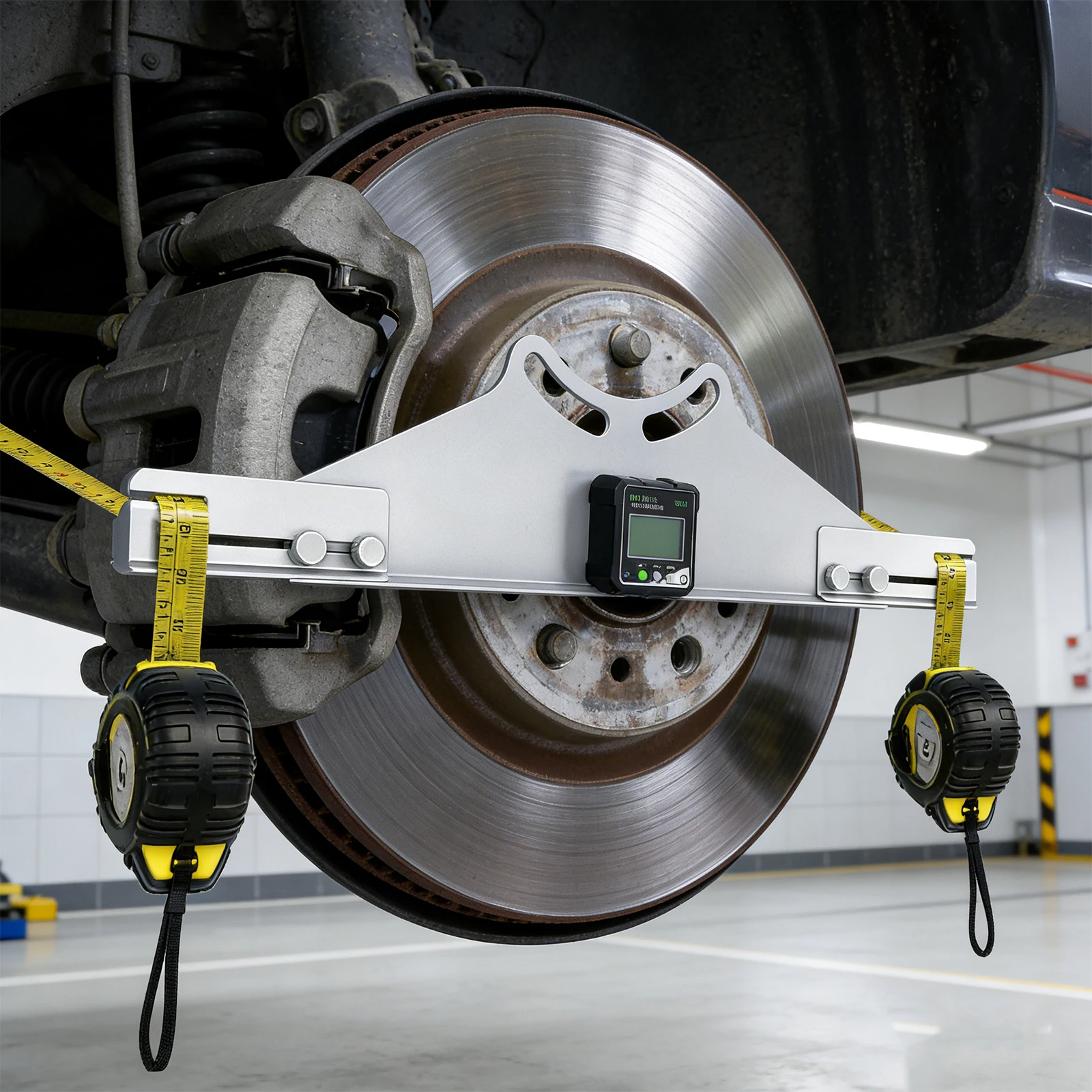Toe Alignment Tool with 2 Tape Measures and 1 Digital Angle Finder Heavy Duty Toe & Camber Alignment Plates for Car and Truck 3