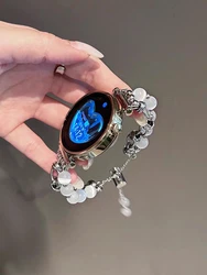 Elegant Metal Chain Strap Bracelet - 18mm, 20mm, 22mm - Universal 18mm (Silver)