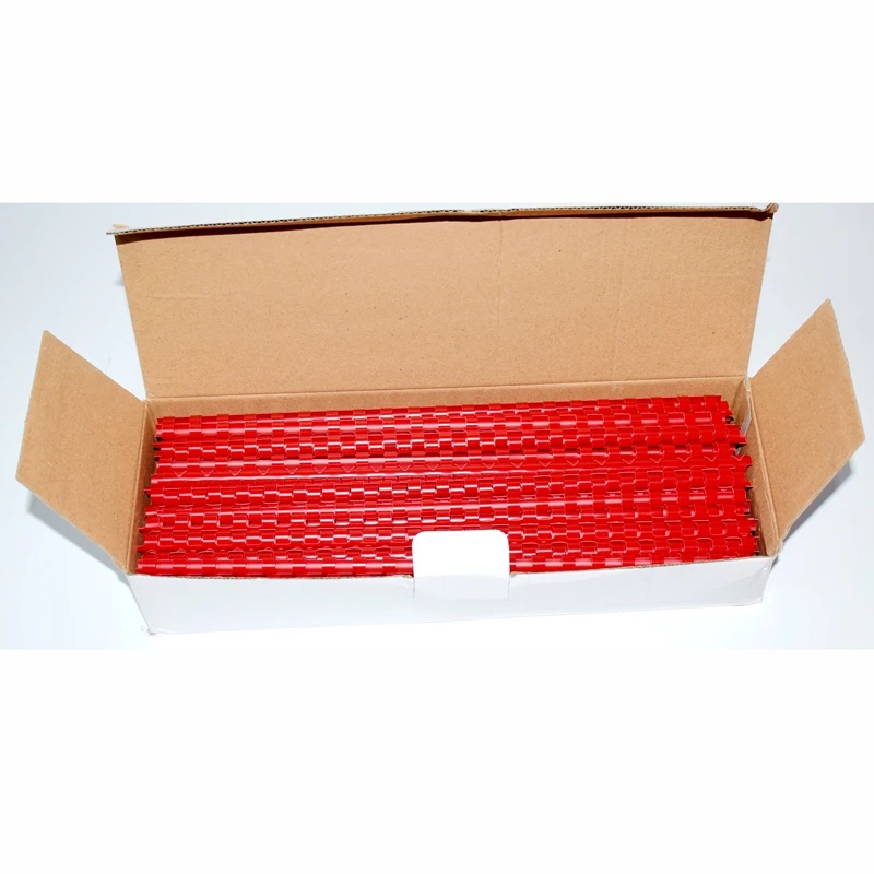 50/100PCS/BOX ReadStar Red PVC binding aprons 21 Loops 6-51mm A4 binding aprons comb rings Plastic combs