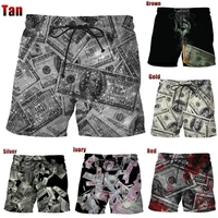 Bermuda Beach Shorts For Men Dollar 3D Printed Men's Board Shorts Unisex Casual Swimming Shorts Streetwear Vacation Beachwear 1
