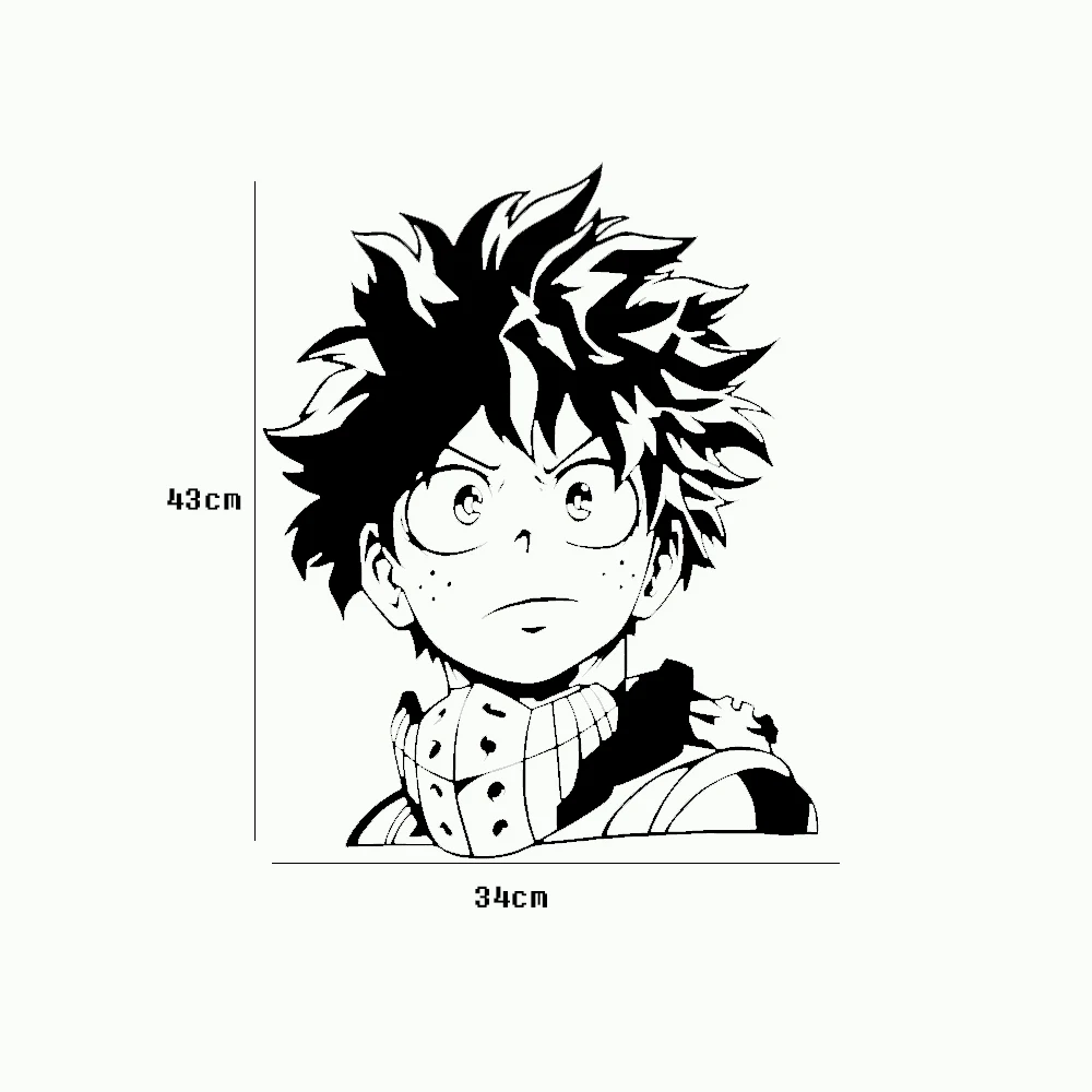 Funny My Hero Academia Pvc Wall Decals Home Decor For Kids Room Living Room Home Decor Wall Art MURAL