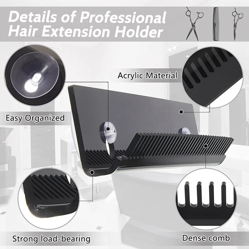 LUCK-Professional Acrylic Hair Extensions Sectioning Holder Organizer Rack Hanger Hair Extension Hanger Holder Rack